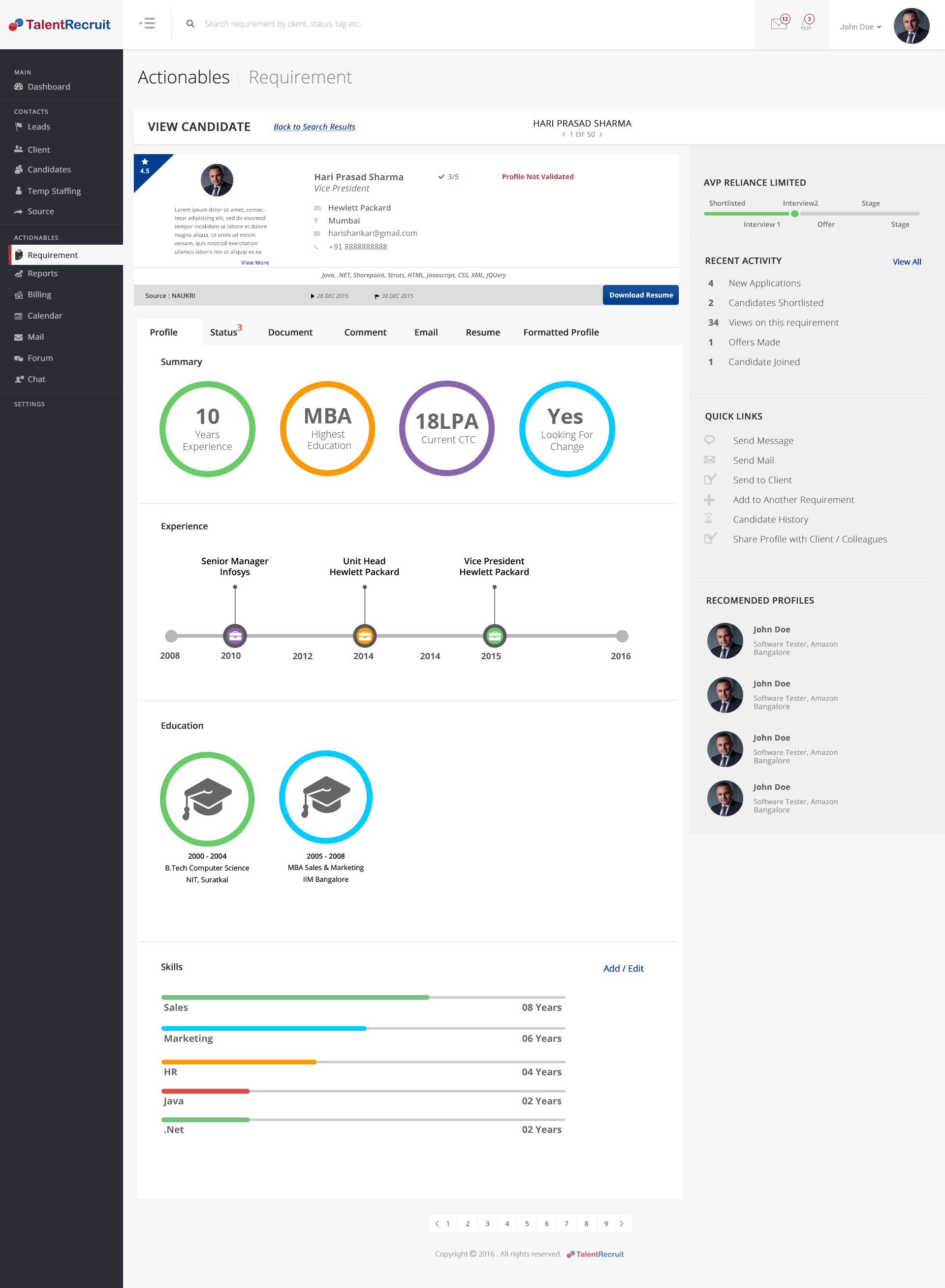 TalentRecruit Screenshots